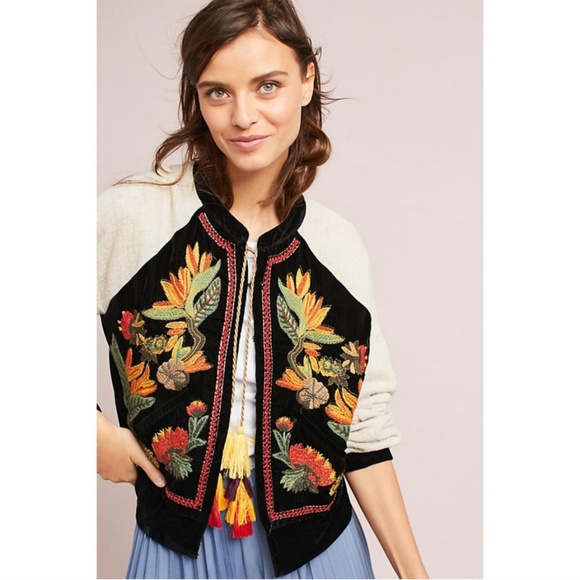 Anthropologie Jackets & Blazers - Anthropologie Maeve San Telmo Embroidered Jacket